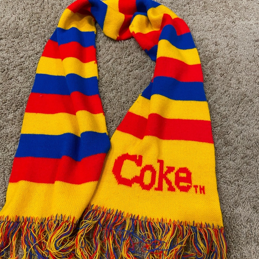 Vintage Coke Striped Scarf
